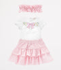 Cotton Bodysuit, Skirt and Headband Set (1-9 Months)