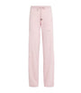 William Sharp Pink Cashmere Crystal-Embellished Sweatpants
