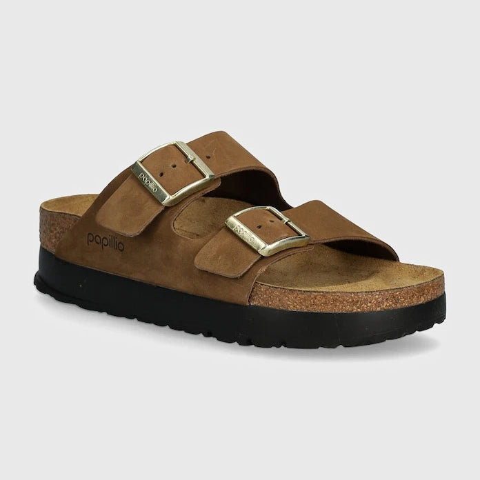 Чехли от набук Birkenstock Arizona Platform Flex Birkenstock x Papillio