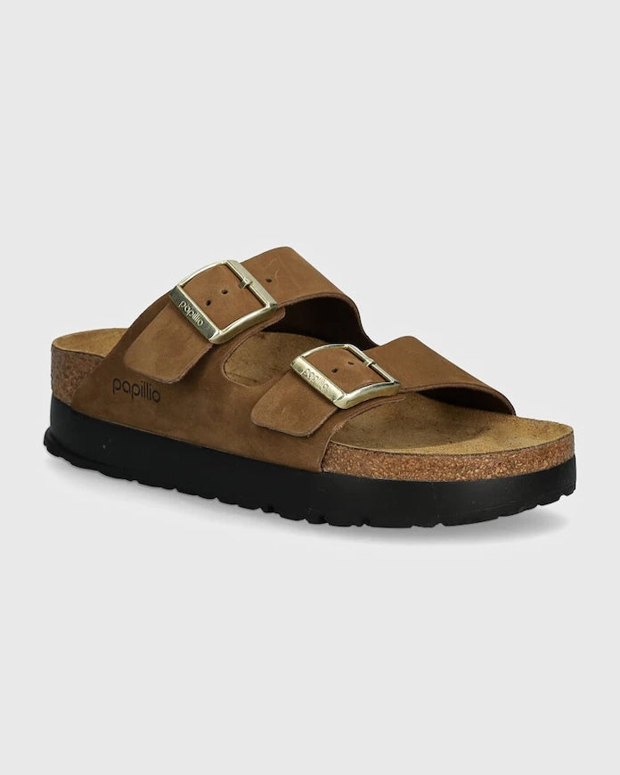 Nubuk Birkenstock Arizona Platform Flex Birkenstock x Papillio Terlik