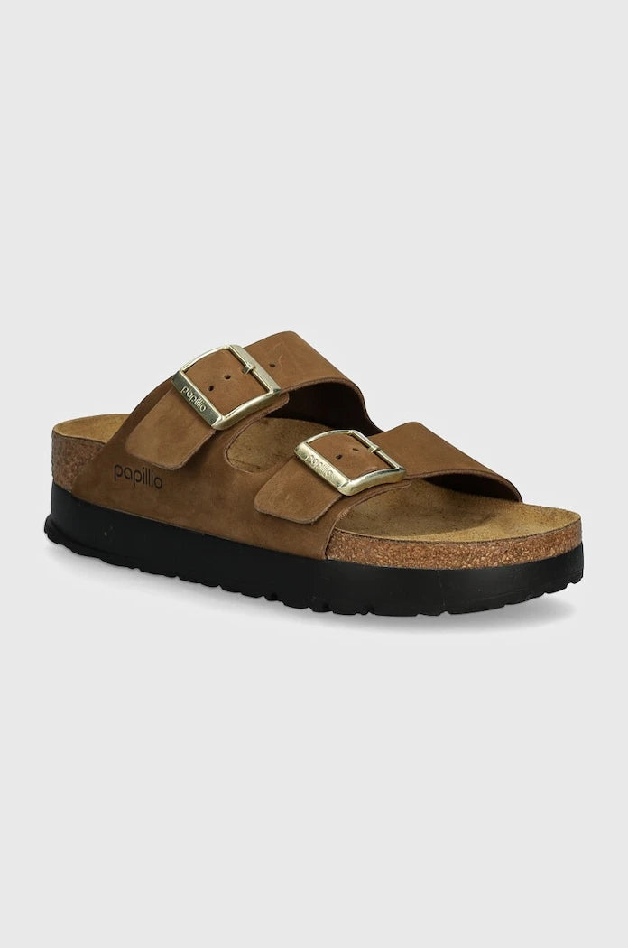 Nubuk Birkenstock Arizona Platform Flex Birkenstock x Papillio Terlik