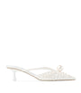 White Sana 50 Satin Embellished Mules