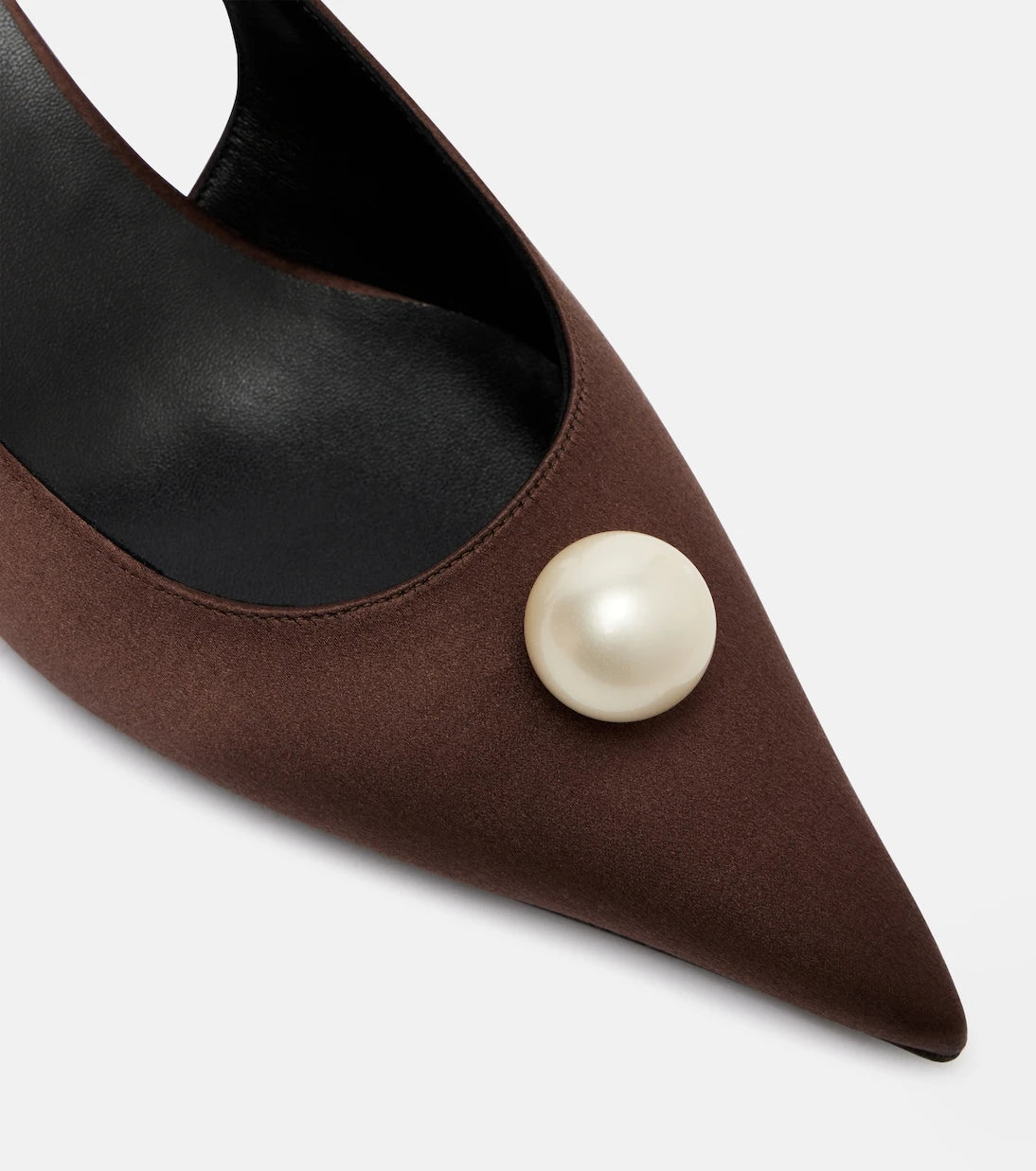 Magda Butrym - Embellished satin slingback pumps