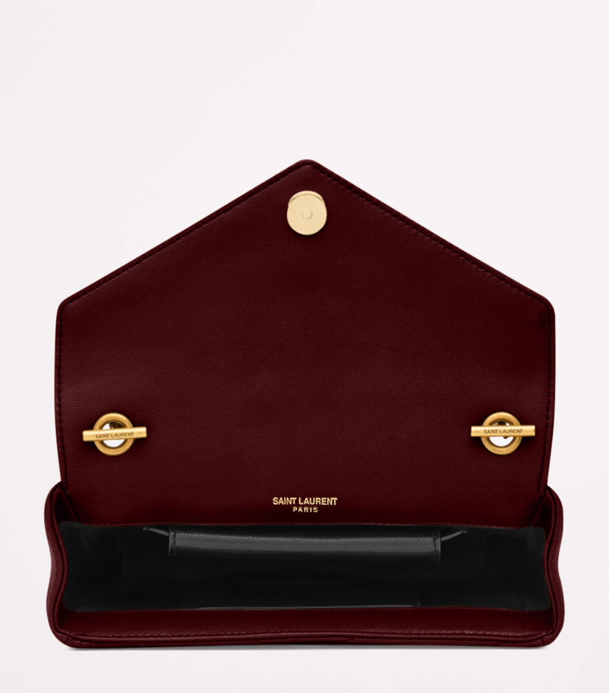 Saint Laurent Burgundy Mini Loulou Shoulder Bag