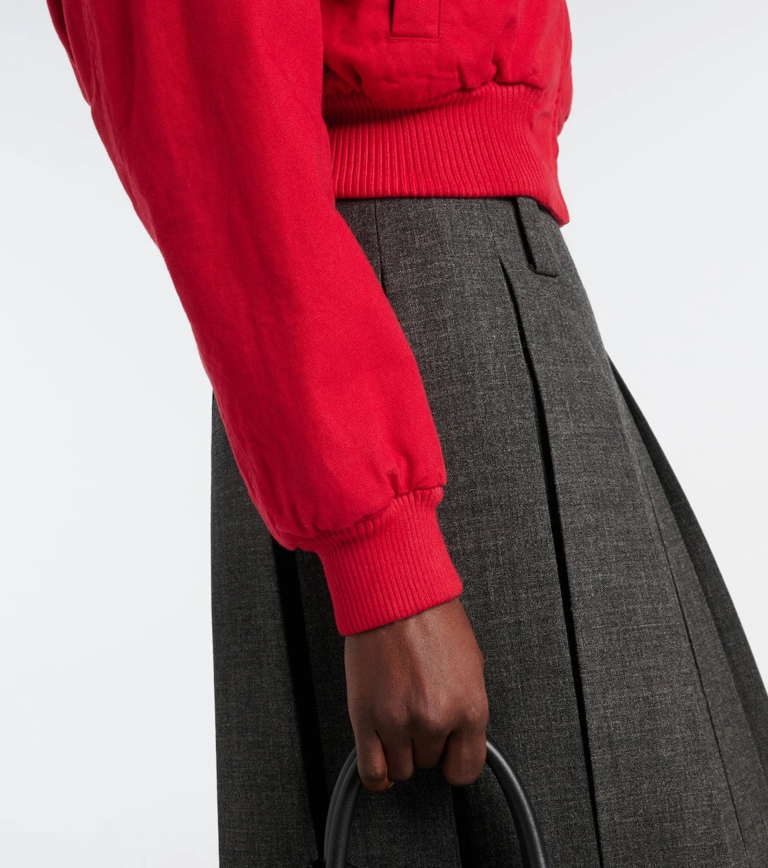 Prada - Cropped cotton bomber jacket