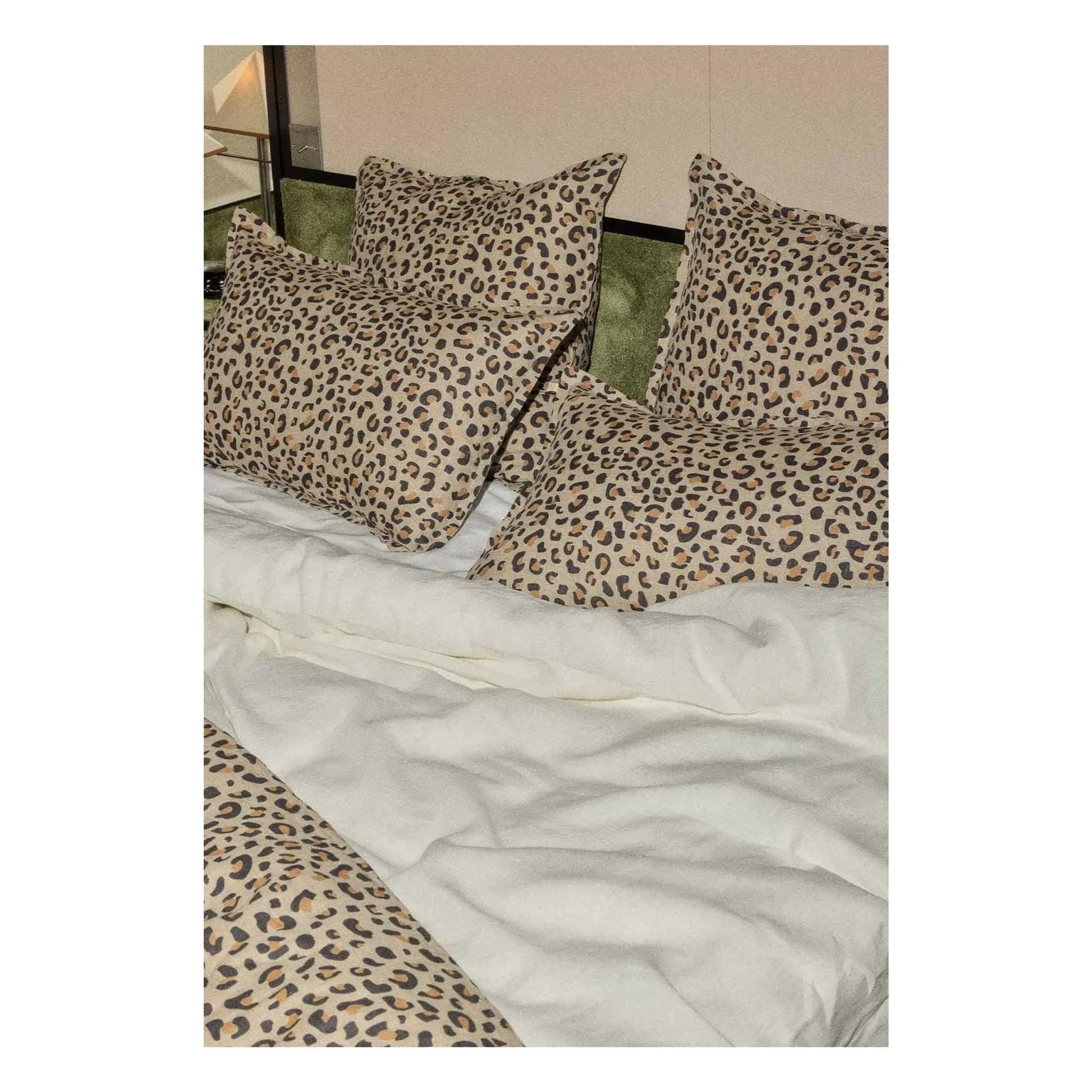 Gabrielle Paris - Washed linen pillowcase  | Leopard