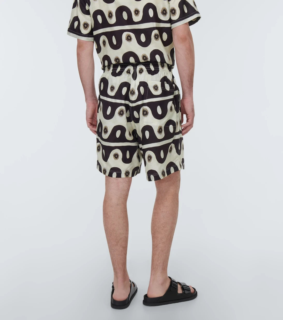 Commas - Printed cotton and silk shorts