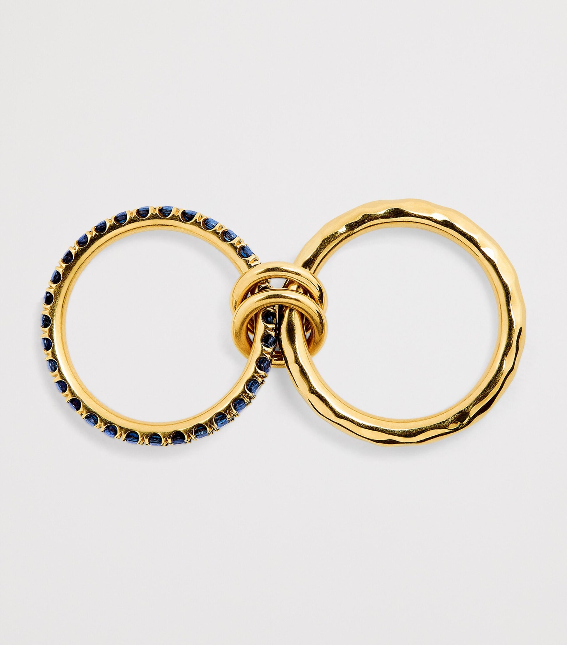 Spinelli Kilcollin Yellow Gold and Sapphire Vetra Vulcan Ring