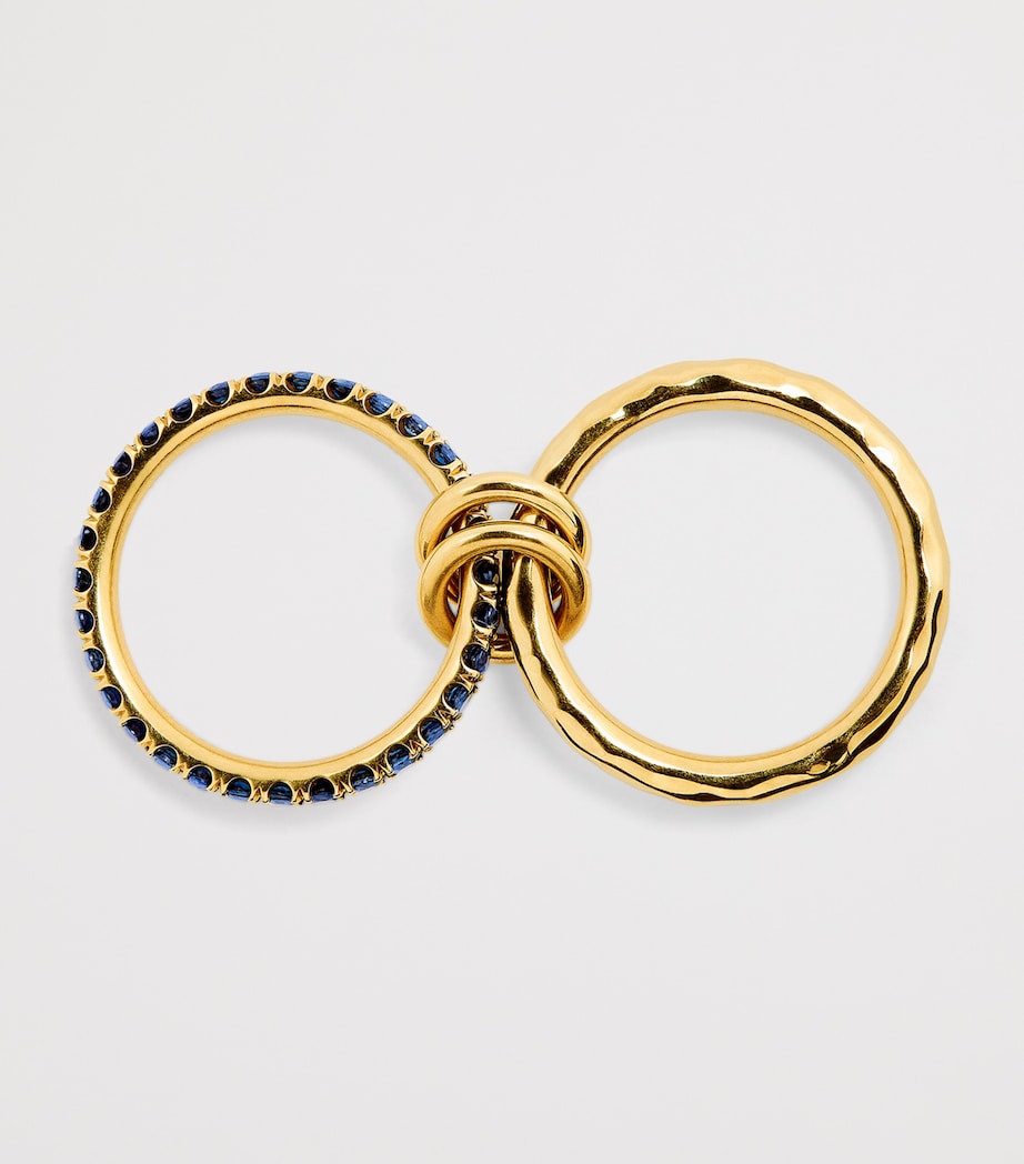 Spinelli Kilcollin Yellow Gold and Sapphire Vetra Vulcan Ring