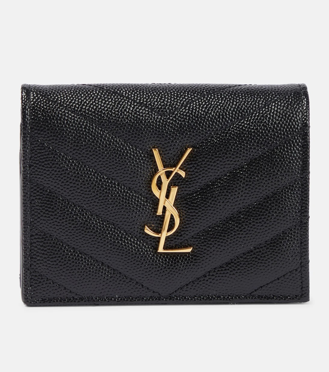 Saint Laurent - Cassandre leather flap card case