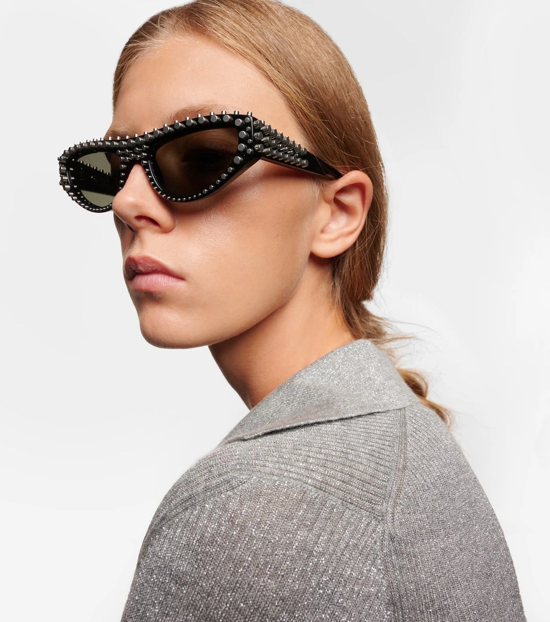 Gucci - Studded cat-eye sunglasses