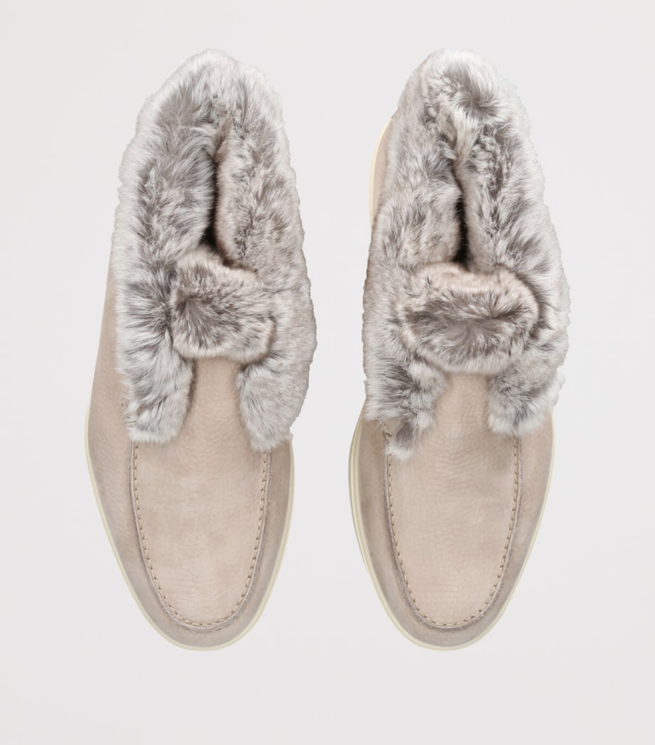 Santoni Pink Suede Hadeel Ankle Boots