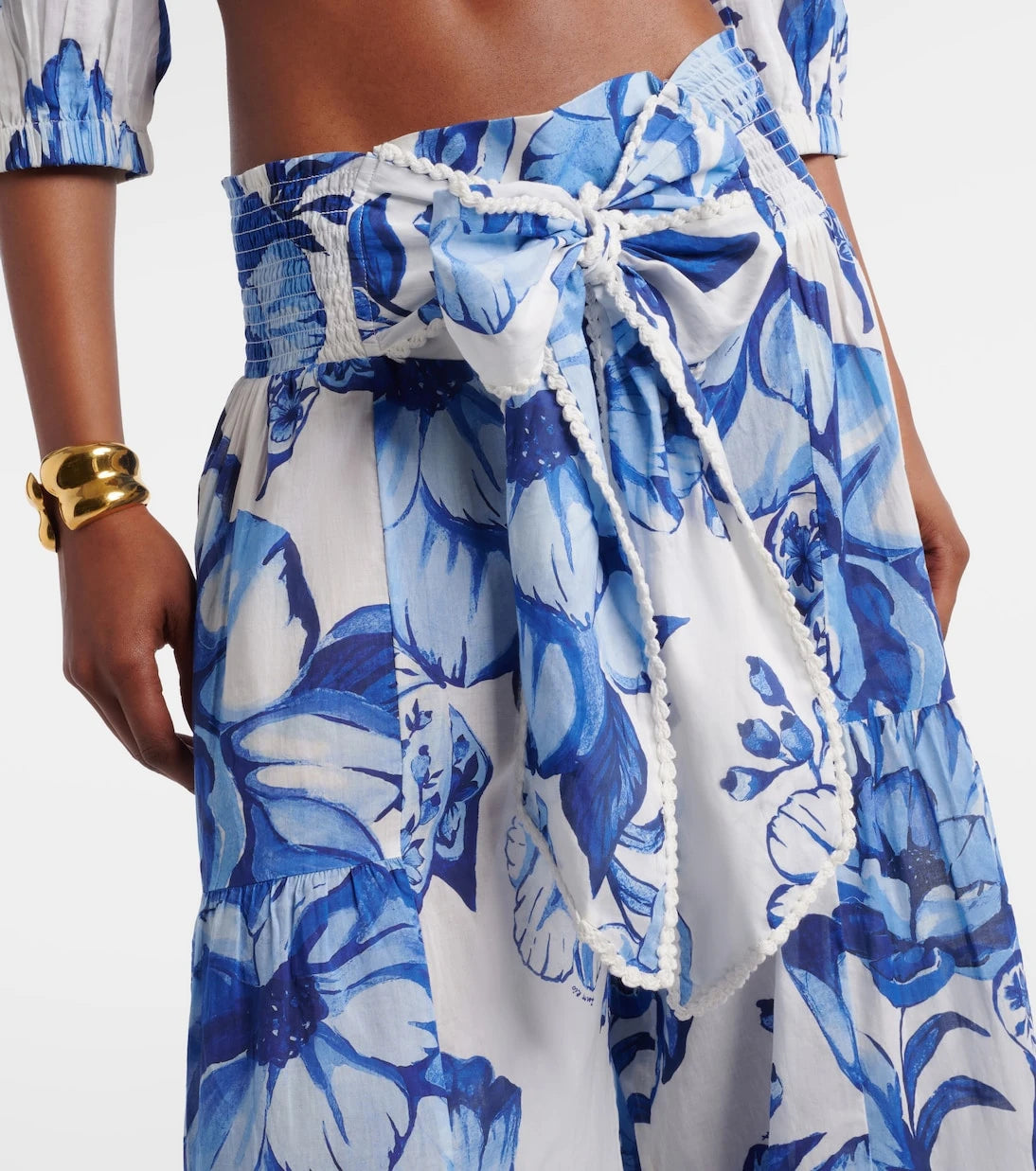 Farm Rio - Floral cotton wide-leg pants