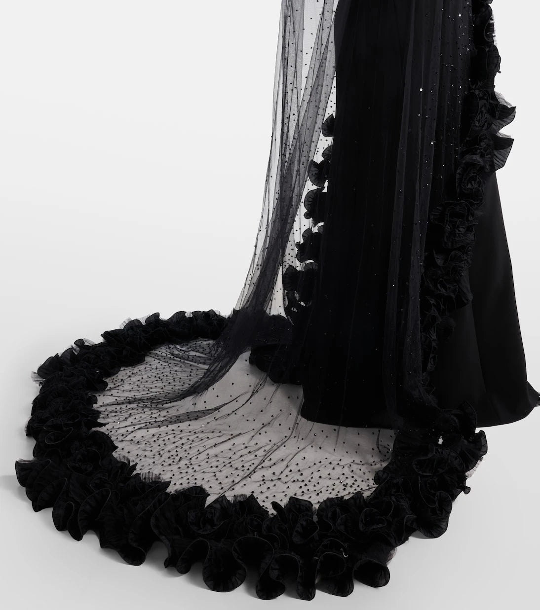 Jenny Packham - Ruffled caped gown