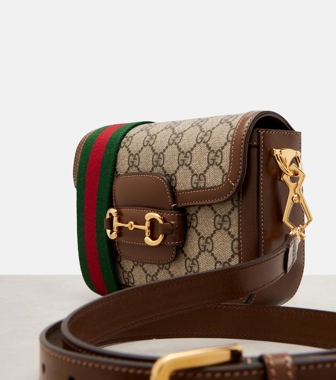 Gucci - حقيبة كتف صغيرة غوتشي هورسبيت 1955 بتفاصيل جلدية