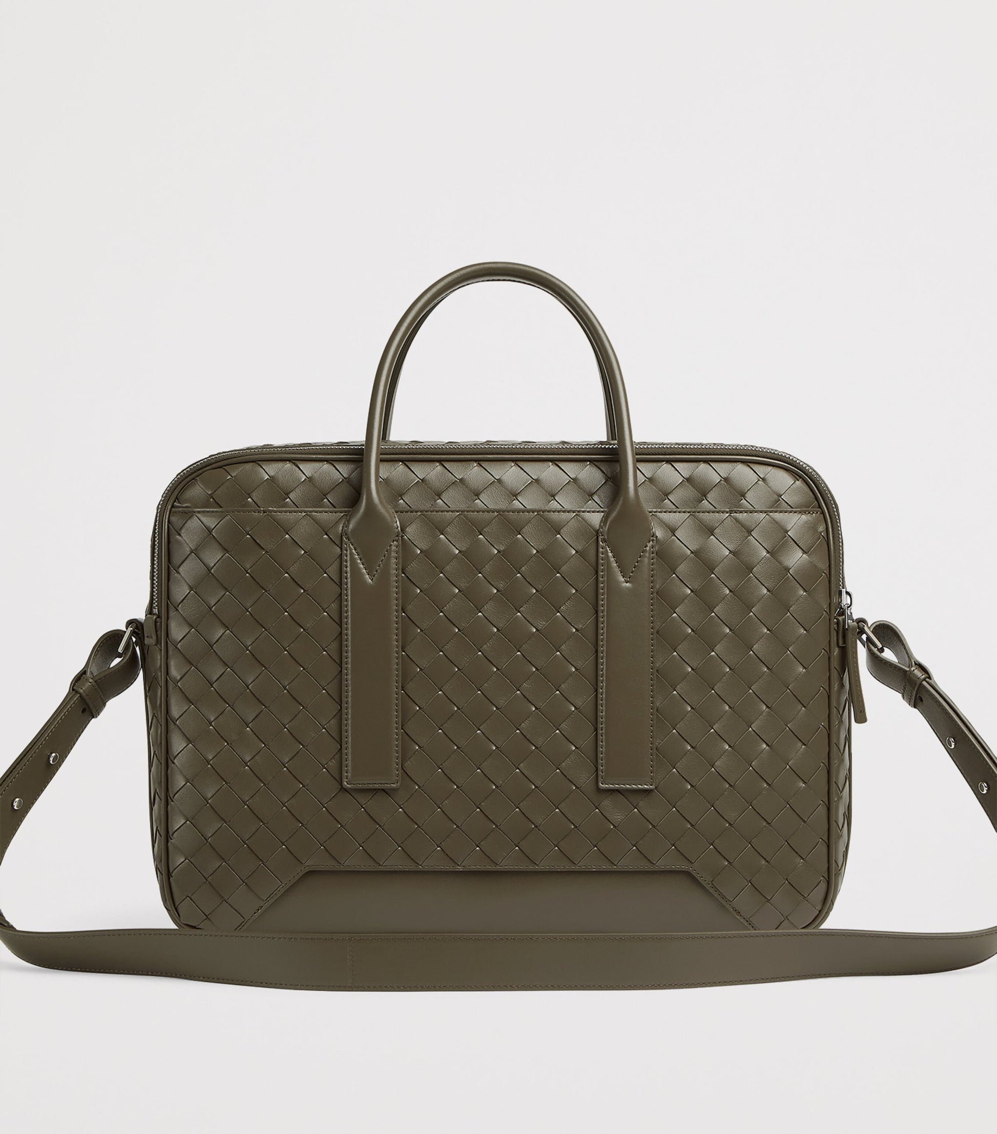 Leather Intrecciato Getaway Briefcase