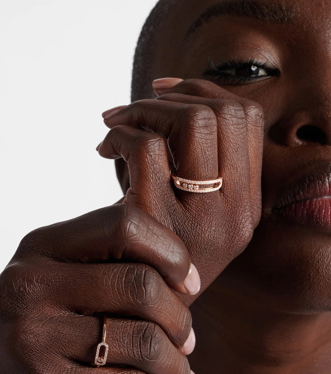 Messika - Baby Move 18kt rose gold ring with diamonds