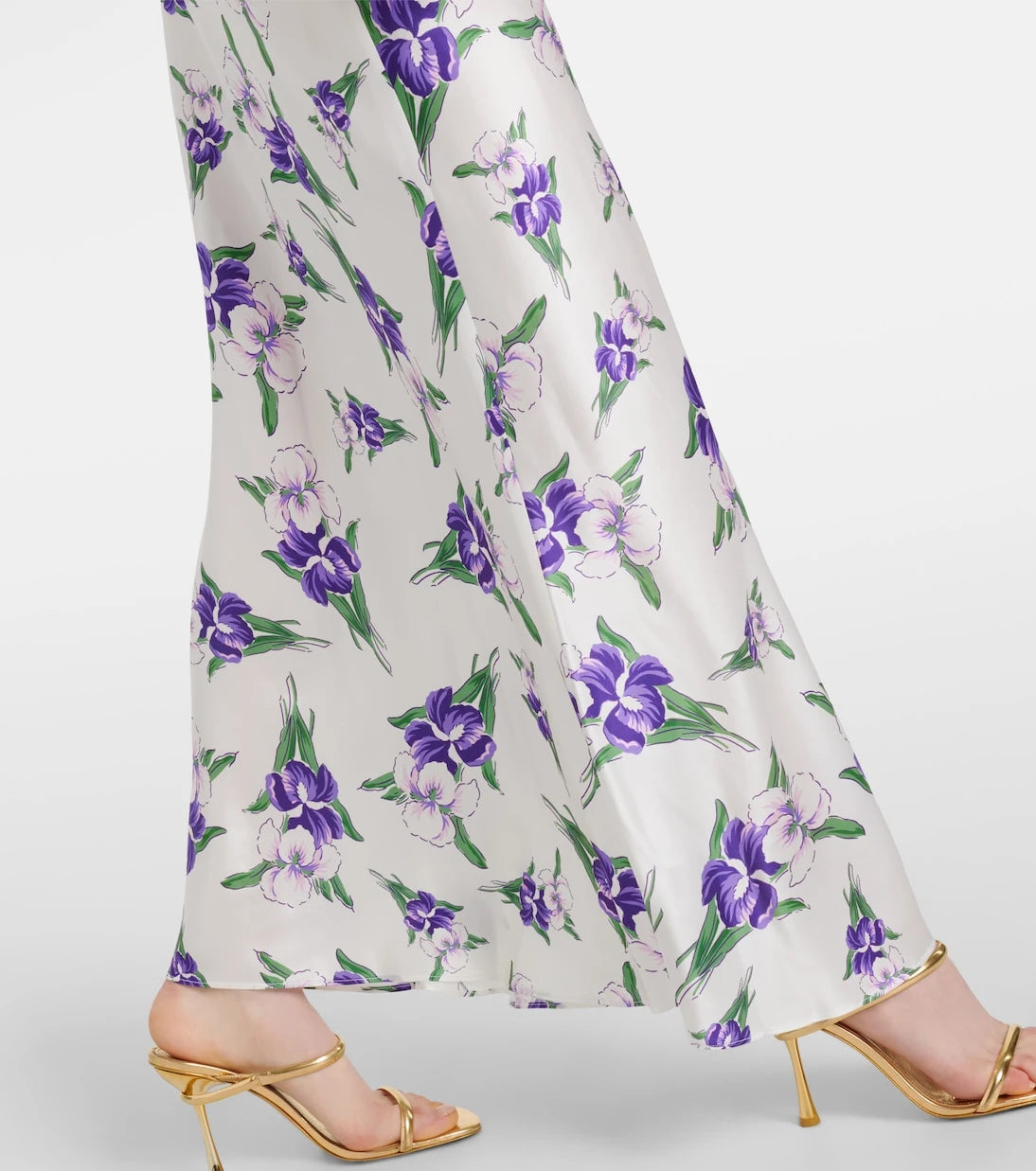 Rodarte - Floral-appliqué silk gown