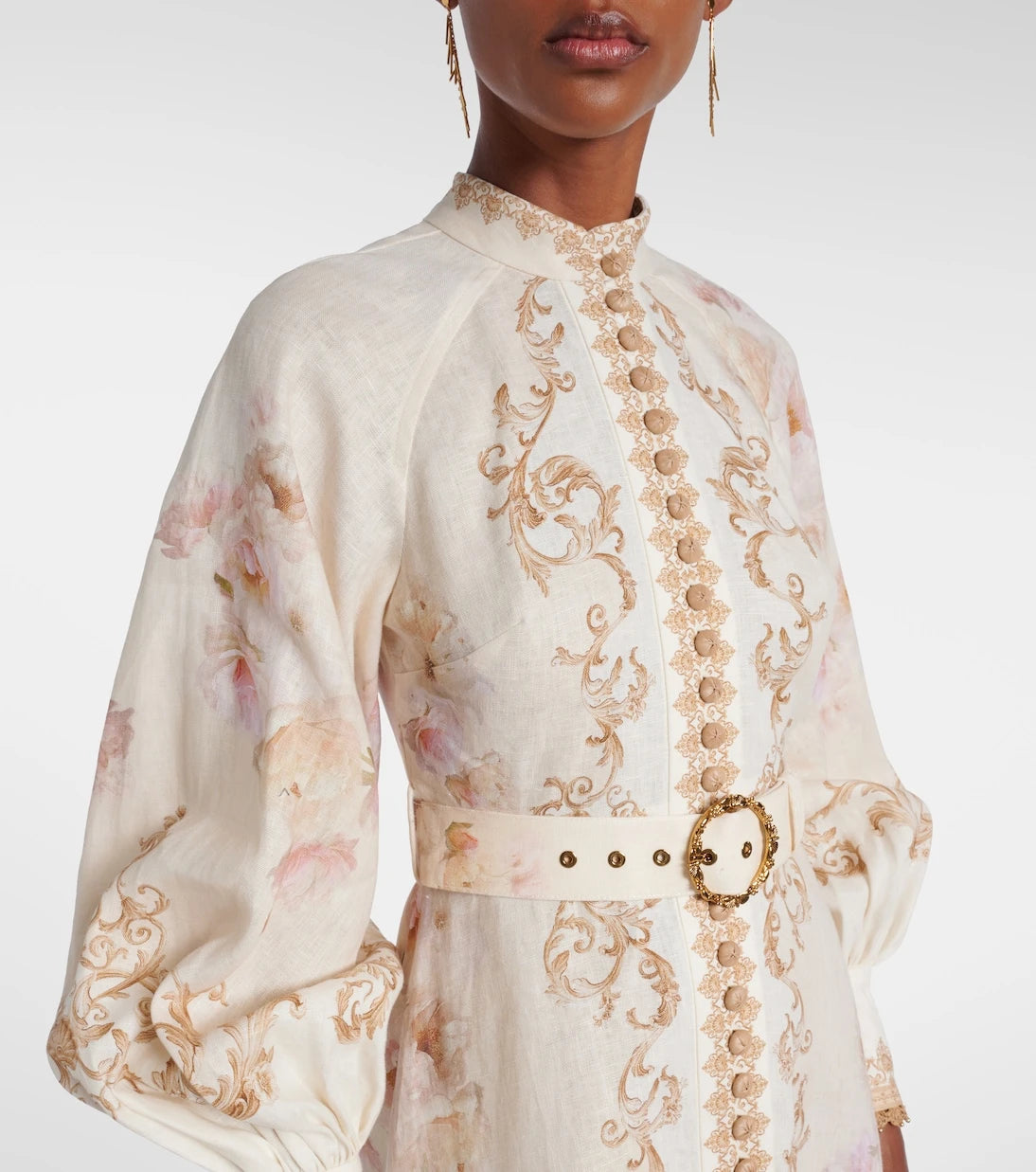 Zimmermann - Hypnotic printed linen shirt dress