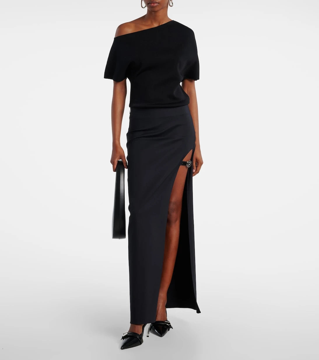 Coperni - Garter cotton-blend jersey maxi skirt