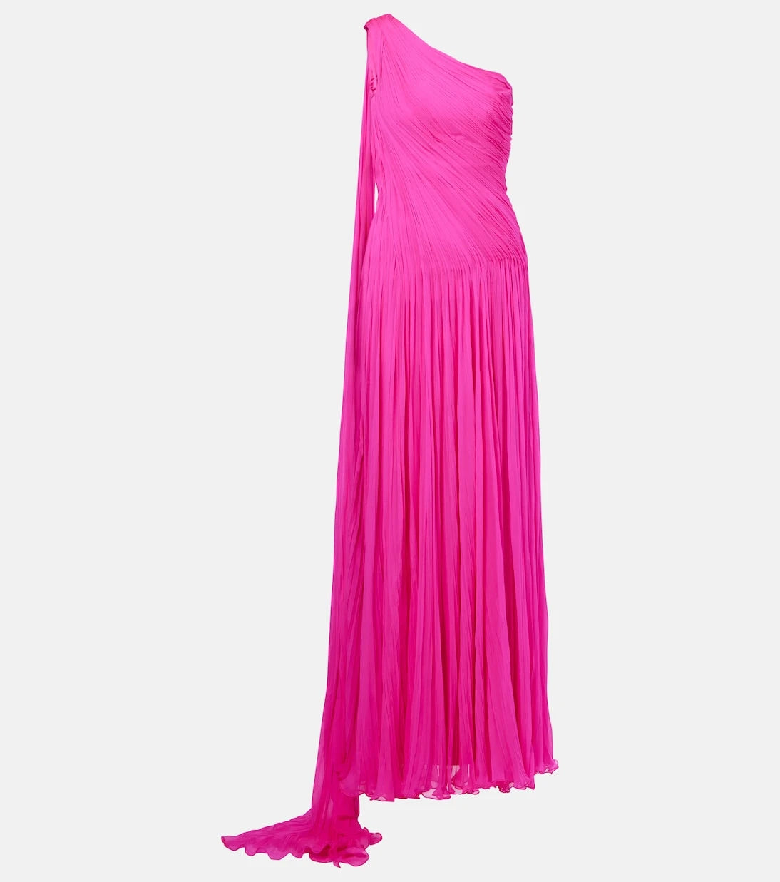 Marmar Halim - Pleated silk georgette chiffon gown