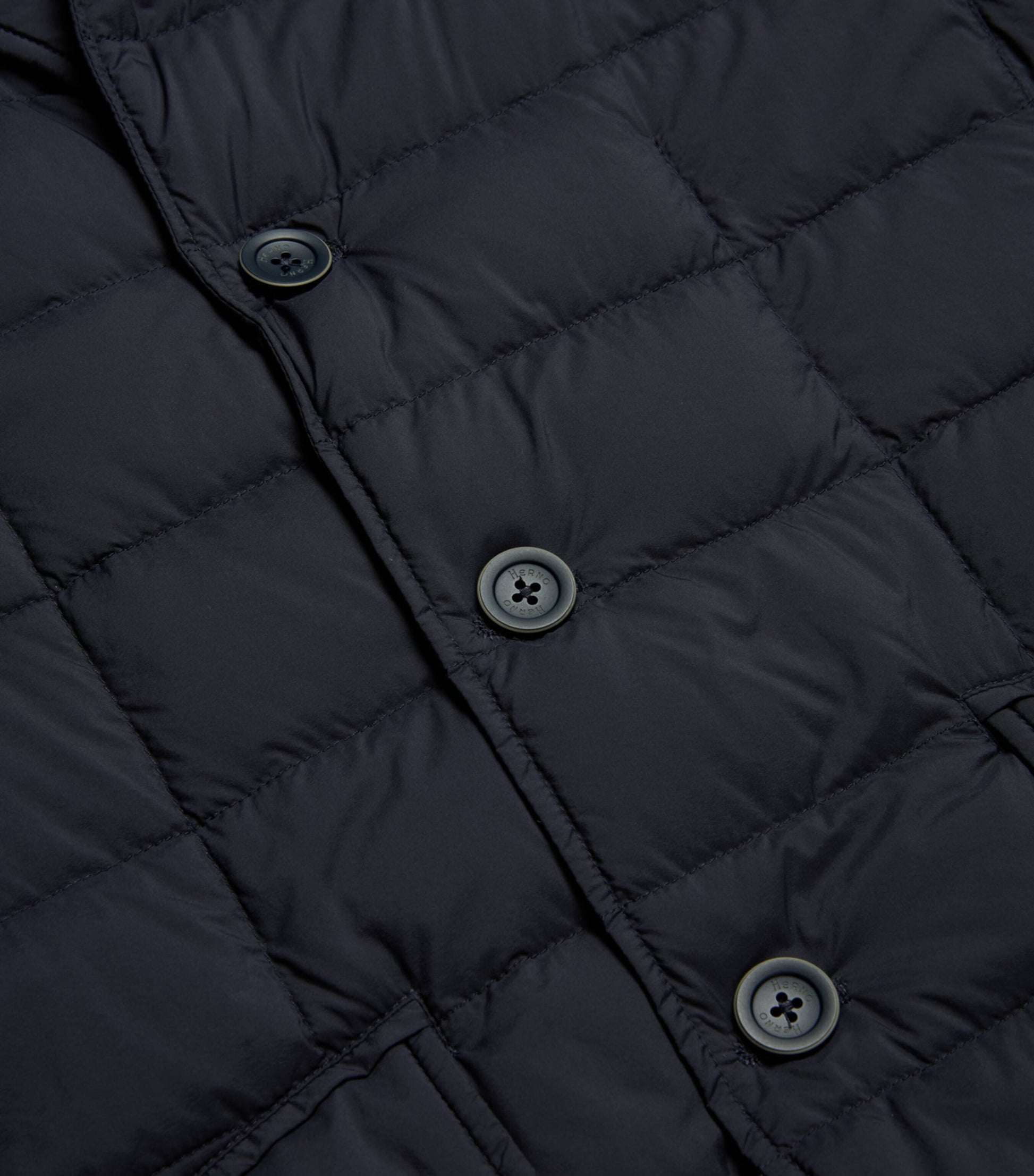 Herno Blue Padded Insert-Detail Blazer