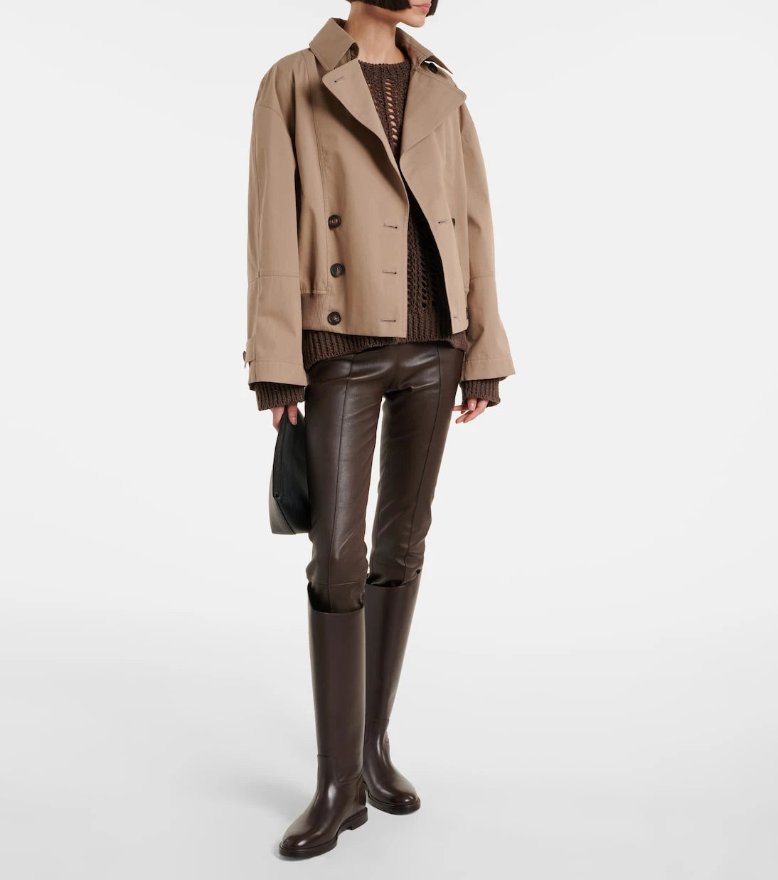 Brunello Cucinelli - Leather slim pants