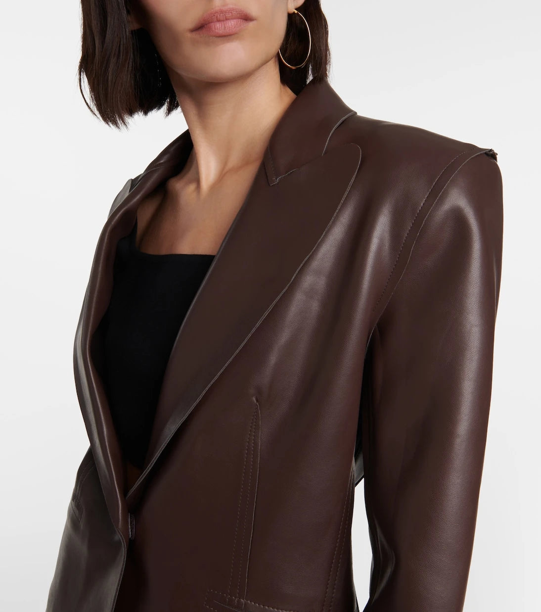 Norma Kamali - Faux leather blazer