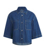 Weekend Max Mara Blue Cropped Denim Shirt