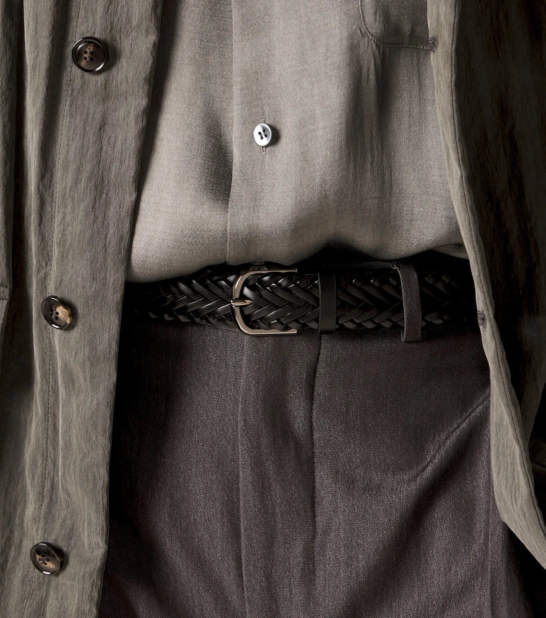 Giorgio Armani - Braided leather belt