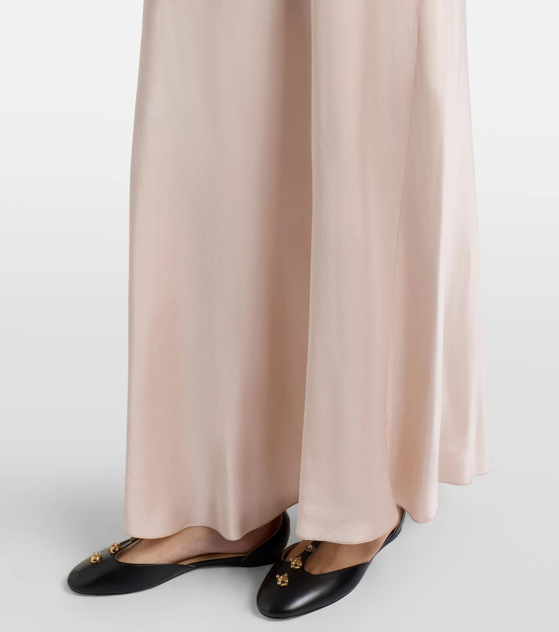 Chloé - Lace-trimmed silk satin maxi dress