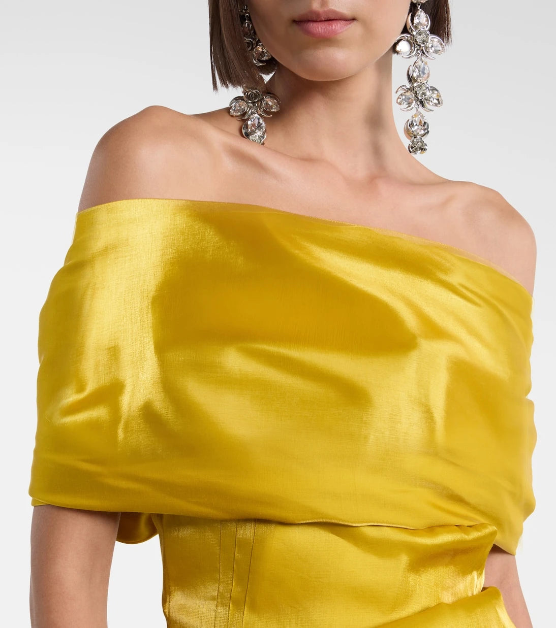 Magda Butrym - Draped off-shoulder satin top