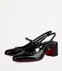 Christian Louboutin Jani Spikes Patent Leather Slingback Pumps 55