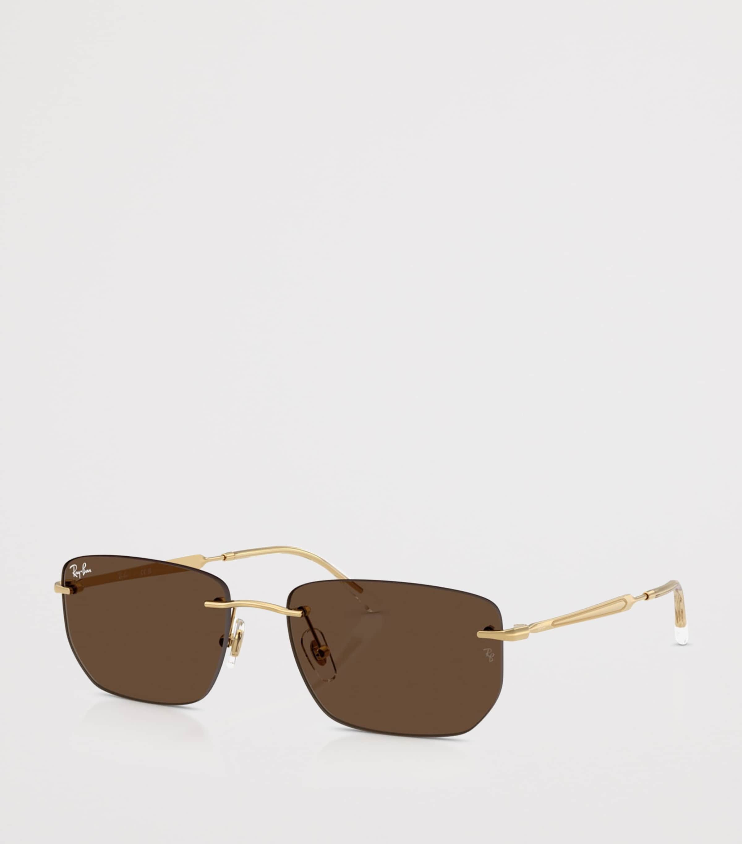 Ray-Ban Gold RB3768 Metal Irregular Sunglasses