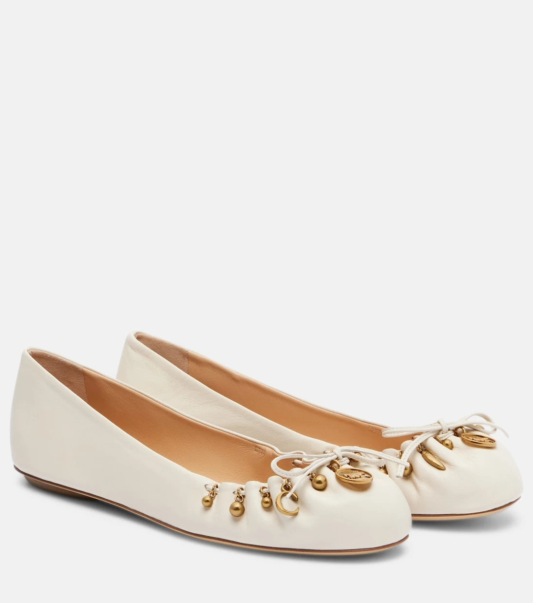 Chloé - Chloé Charms leather ballet flats