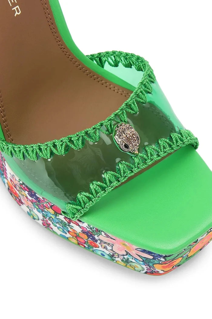 Kurt Geiger London Vinyl Tie Platform Kalın Topuklu Sandalet
