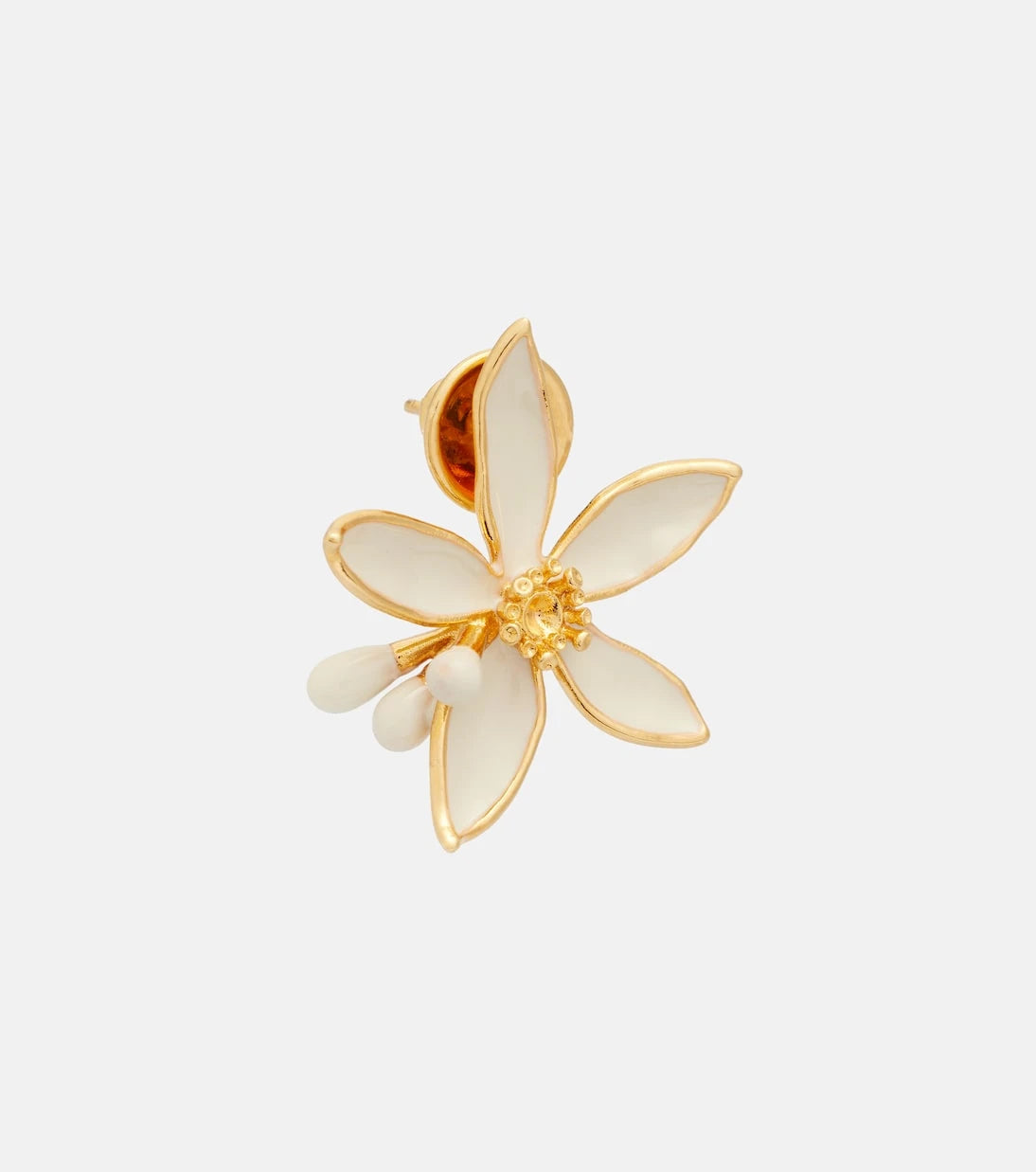 Oscar de la Renta - Orange Blossom enamel earrings
