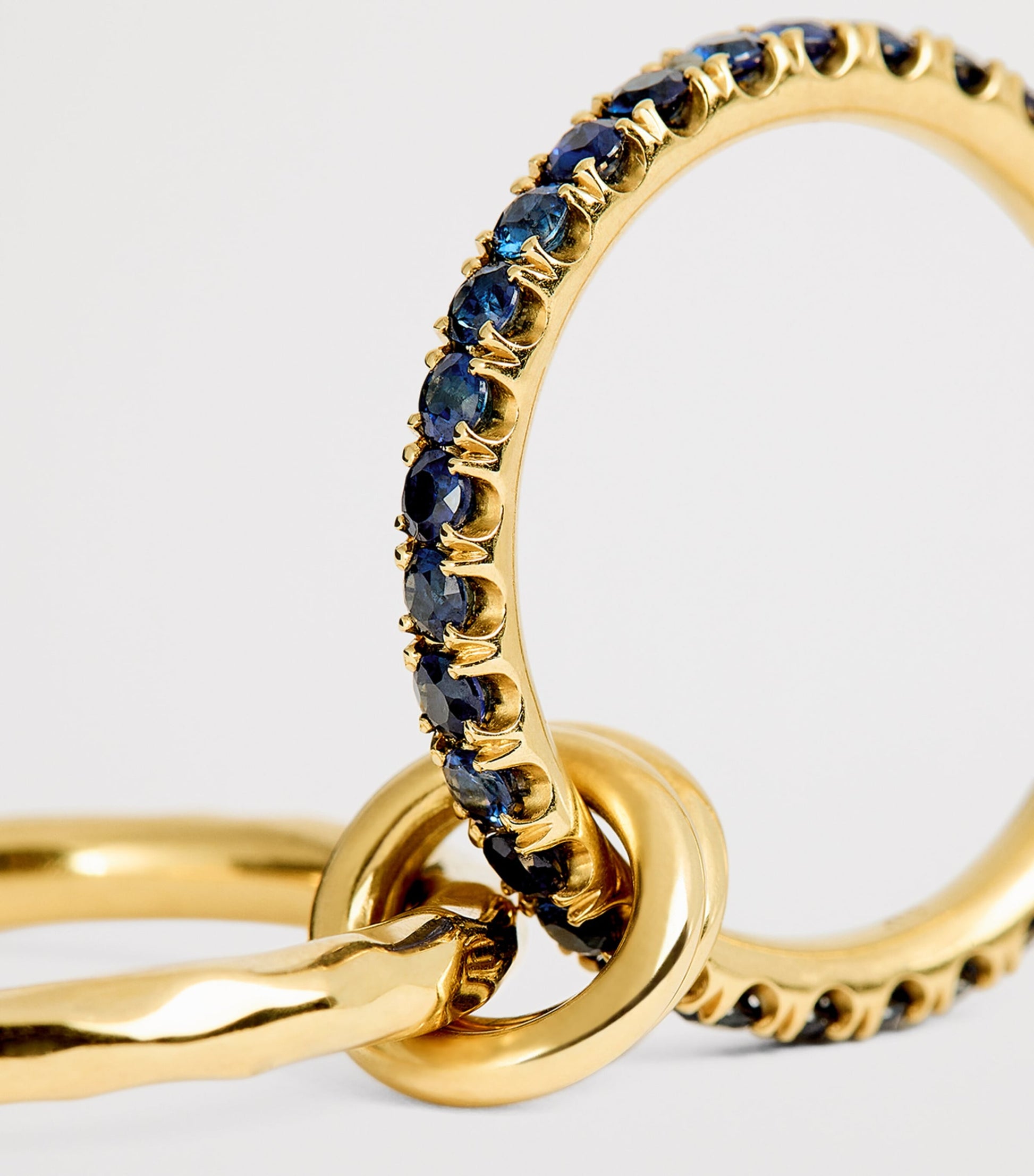 Spinelli Kilcollin Yellow Gold and Sapphire Vetra Vulcan Ring