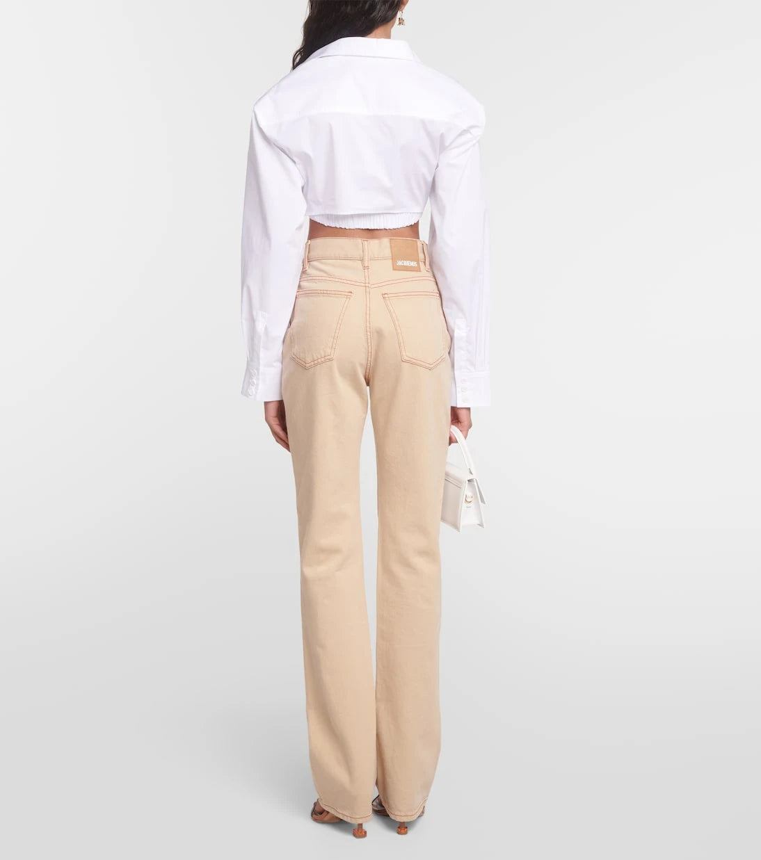 Jacquemus - بلوزة La Chemise Bahia القصيرة من مزيج القطن