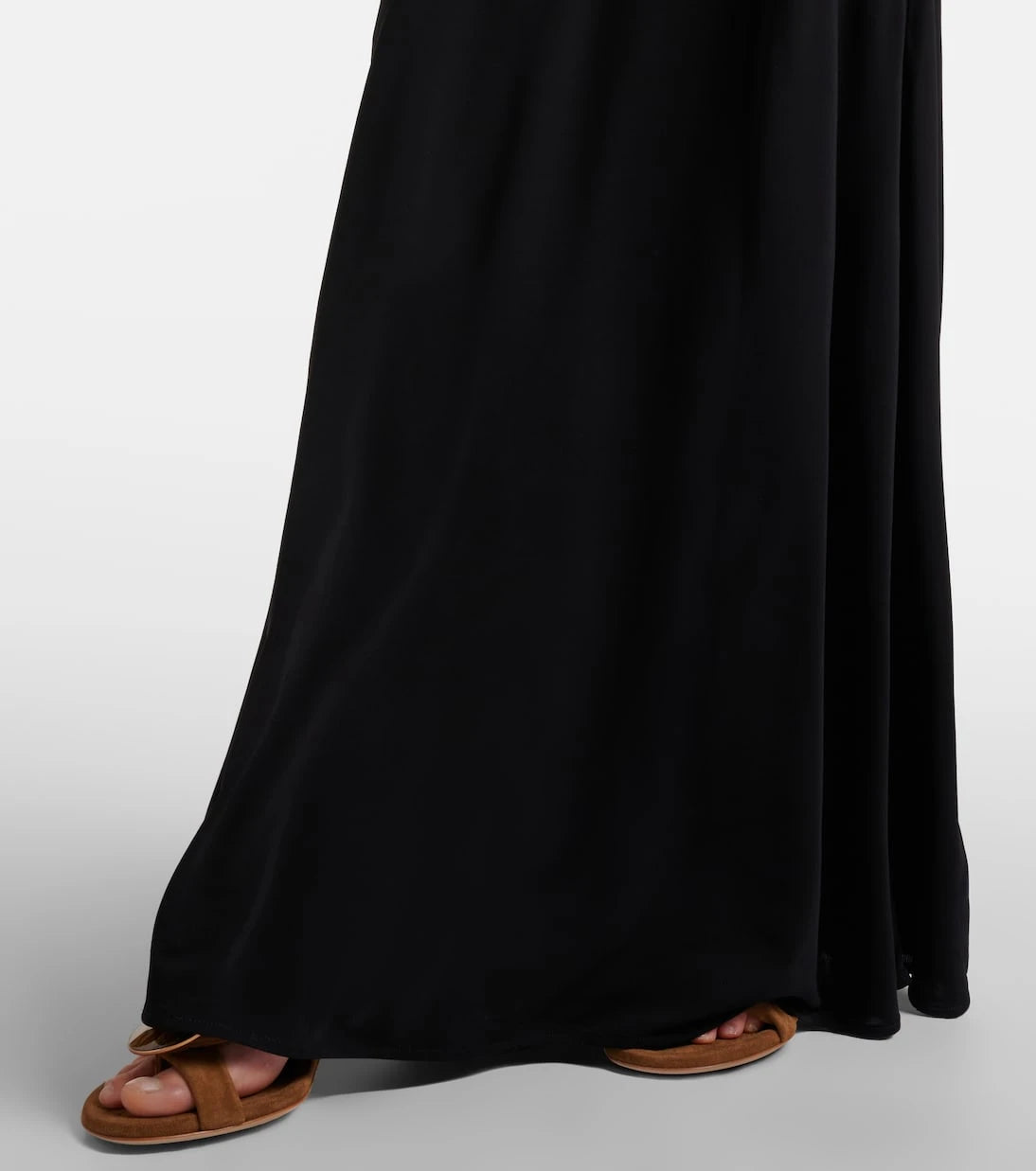 Christopher Esber - Contour cutout suede-trimmed jersey gown