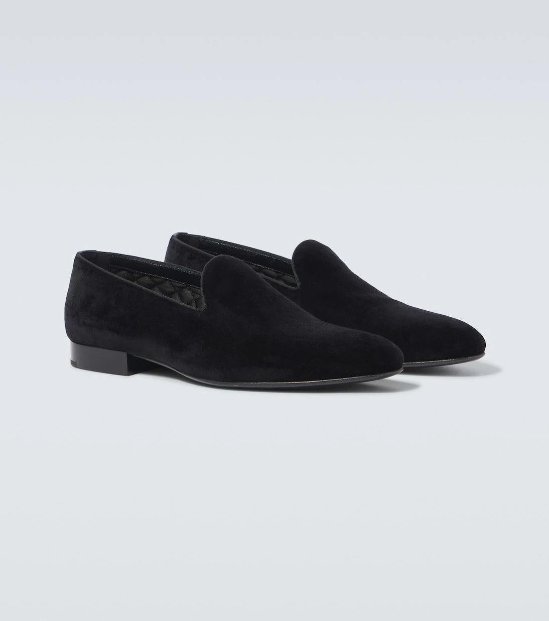 Loro Piana - Leather-trimmed velvet loafers