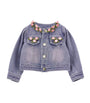 Monnalisa Floral Embellished Denim Jacket (3 Months - 3 Years)