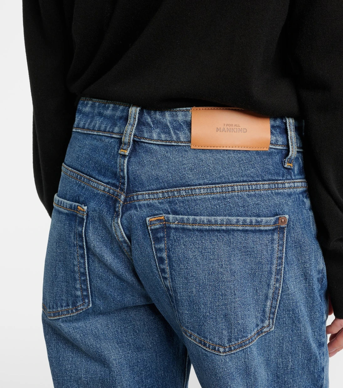 7 For All Mankind - Mankind mid-rise straight jeans