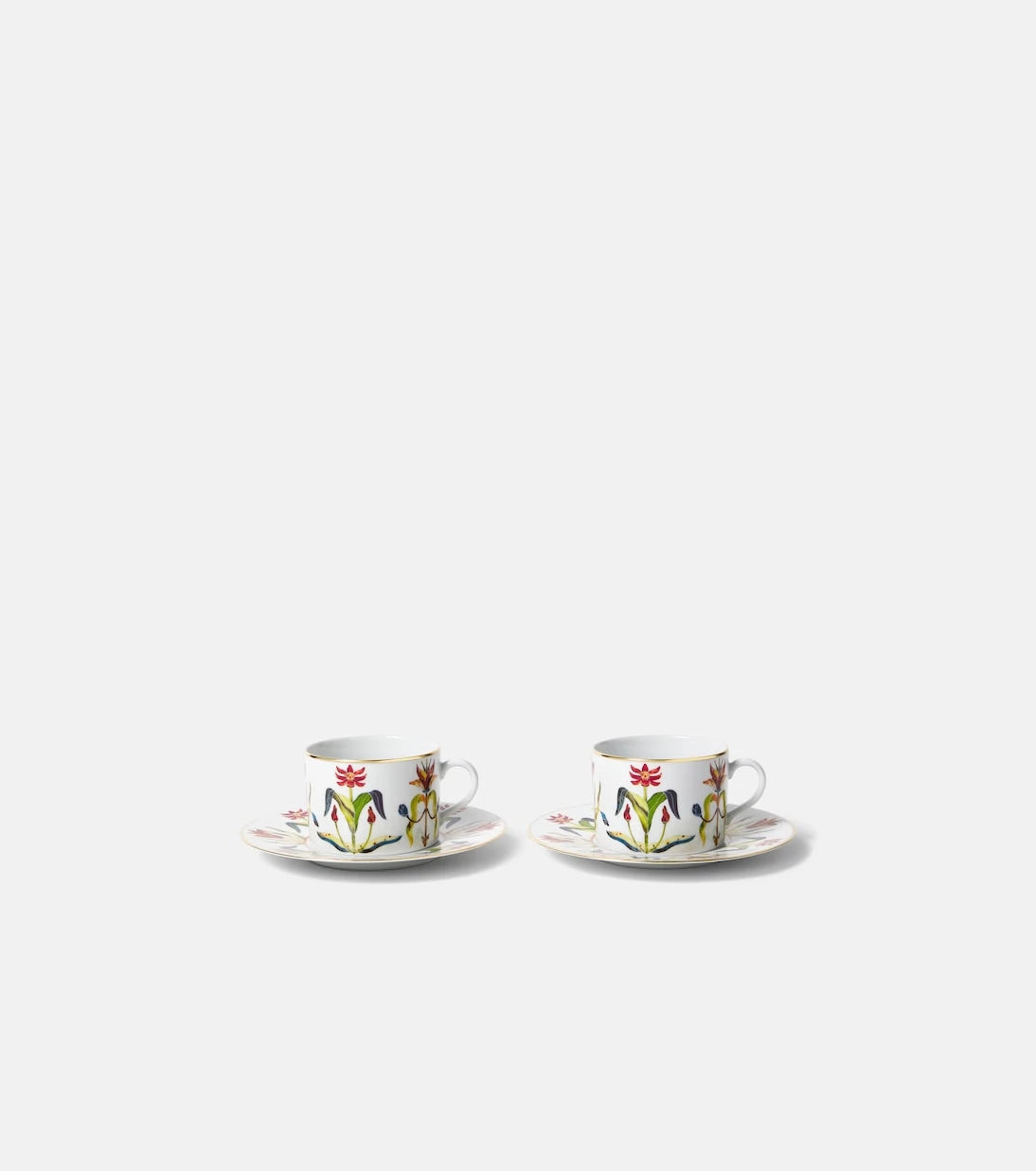 L'Objet - Grand Tour set of 2 teacups and saucers