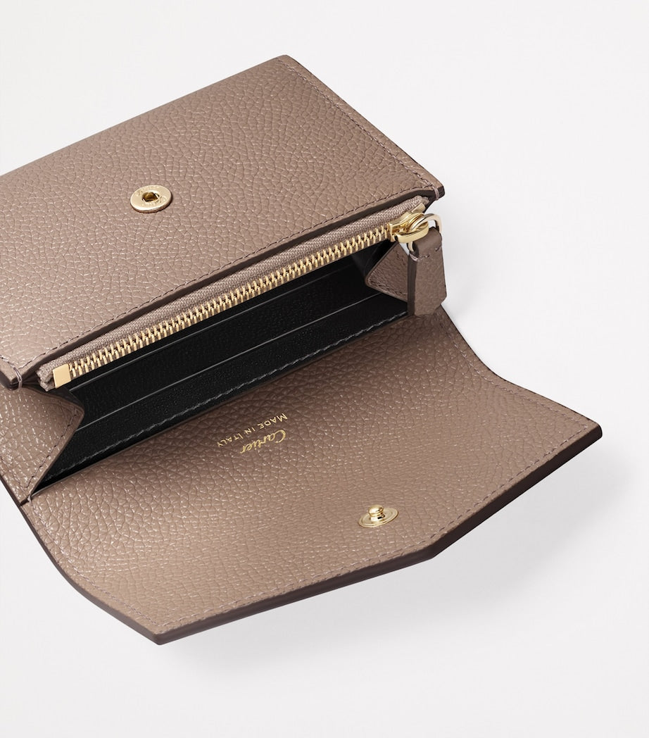 Cartier Beige Mini Leather Panthère Graphique Wallet