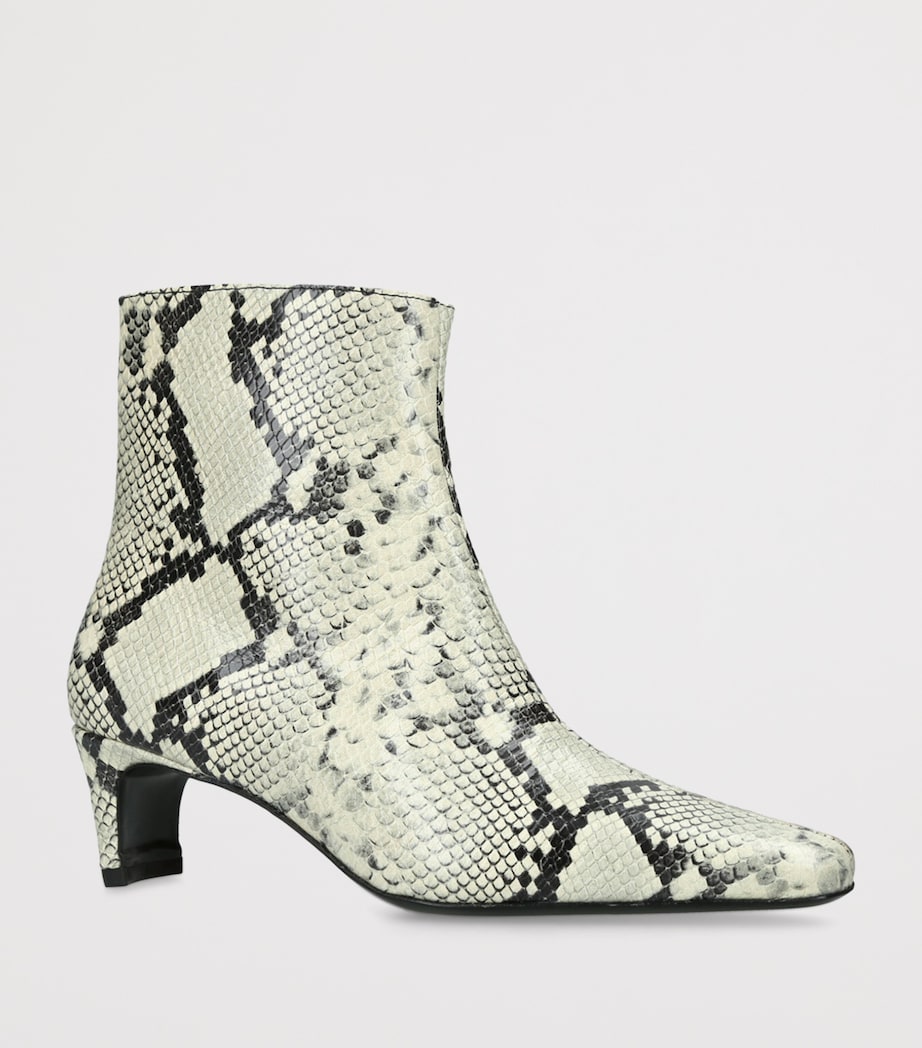 STAUD White Leather Wally Ankle Boots 55