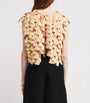 A.W.A.K.E Mode Beige Fringed Crop Top