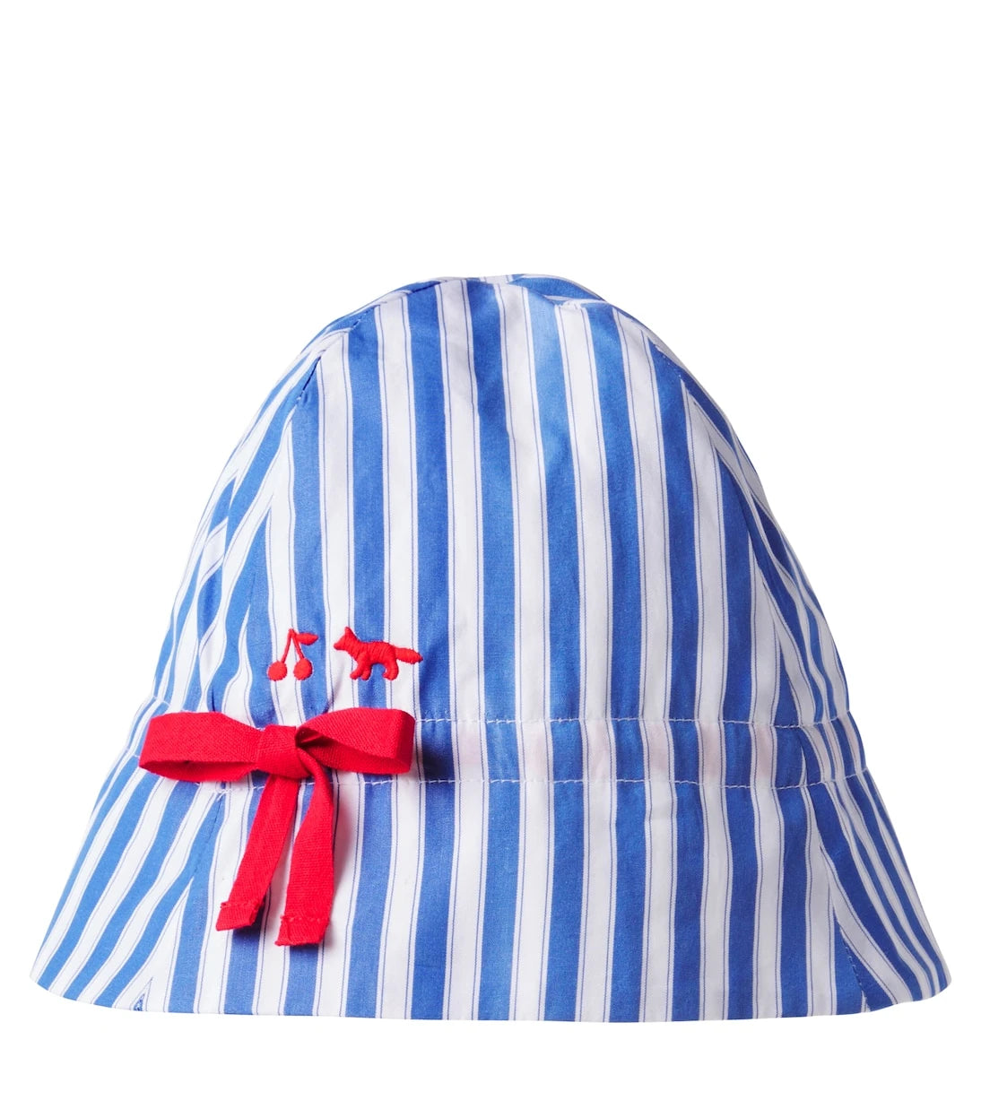 Bonpoint - x Maison Kitsuné bow-detail striped cotton hat