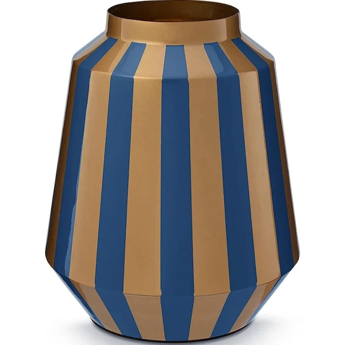 Декоративна ваза Pip Studio Stripes Navy-Gold 24 x 29 cm