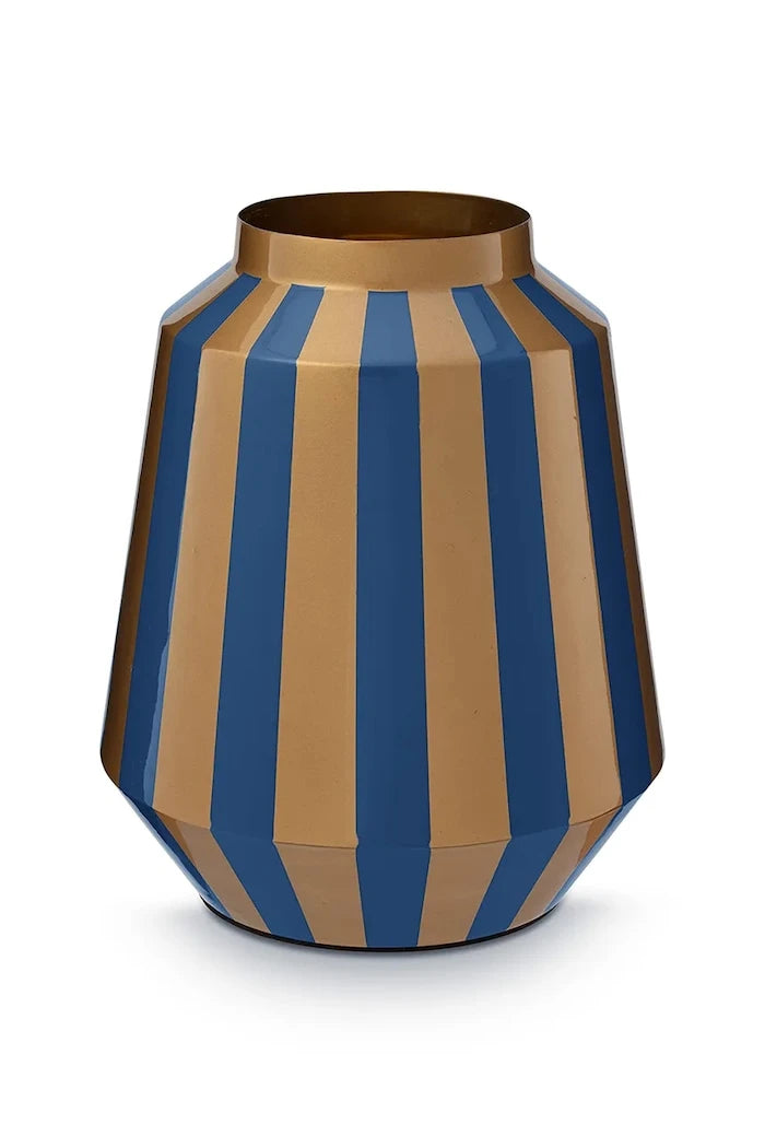 Pip Studio Stripes Navy-Gold 24 x 29 cm Dekoratif Vazo